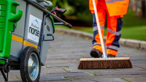Medway Norse carrying out street cleansing in Kent