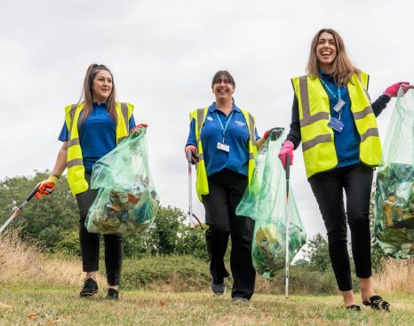 NorseCare staff taking part in the Norse Group's annual tidy up in 2019