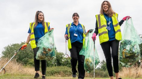 NorseCare staff taking part in the Norse Group's annual tidy up in 2019